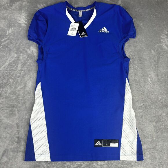 Adidas Football Practice Jersey Men's L WVN A1 Stock J Royal Blue/White New‎ $95 - Picture 1 of 13